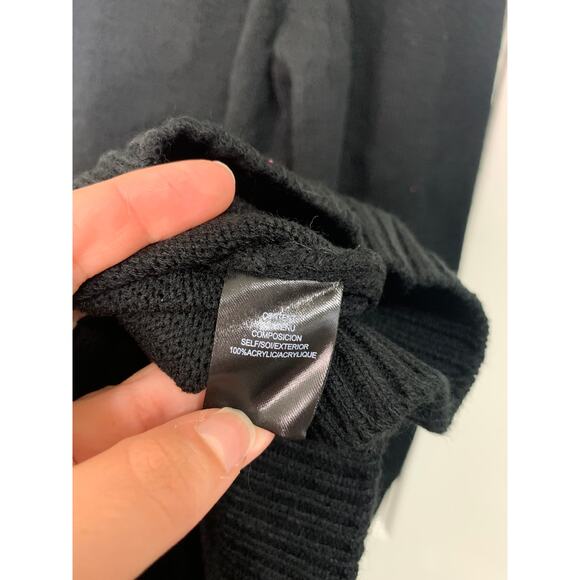 WAYF Womens Lola Sweaterdress Mock Neck Mini black dress size S NWT - Picture 5 of 6